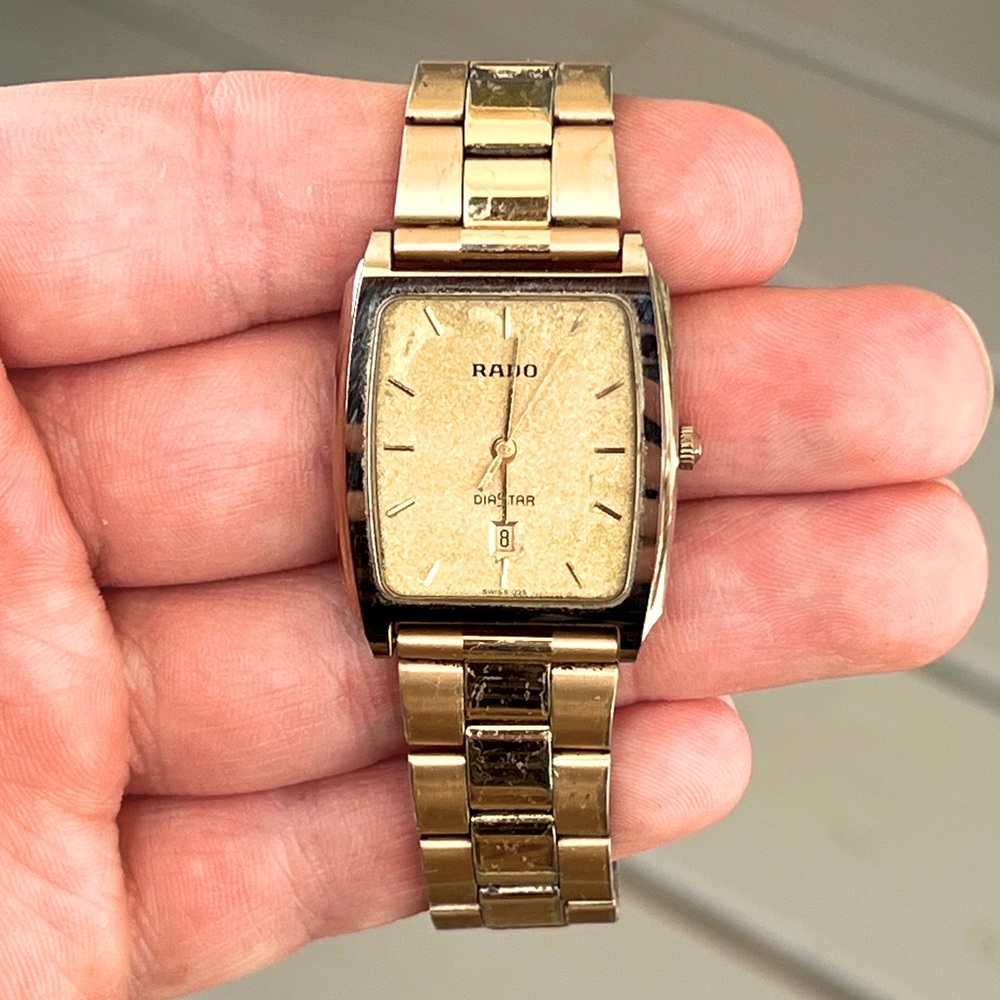 Rado DiaStar Gold Watch Mens Quartz Date